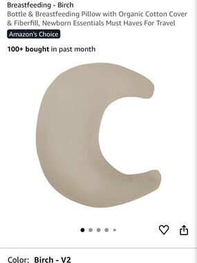 NEW! Snuggle Me Feeding Support Pillow V2. Birch organic
